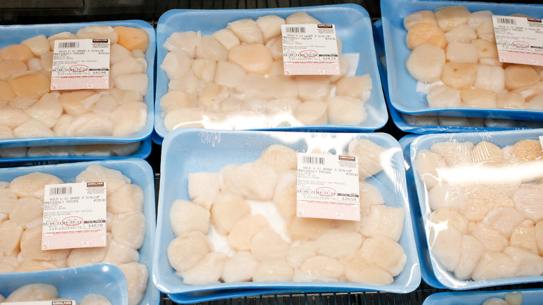 Scallops packaged at Costco