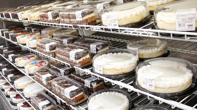 Cakes on a Costco shelf