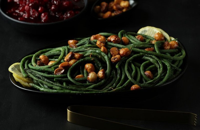 Long Beans With Buttered Macadamias and Chipotle