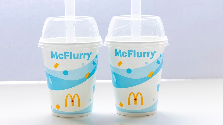 two McDonald's McFlurry treats