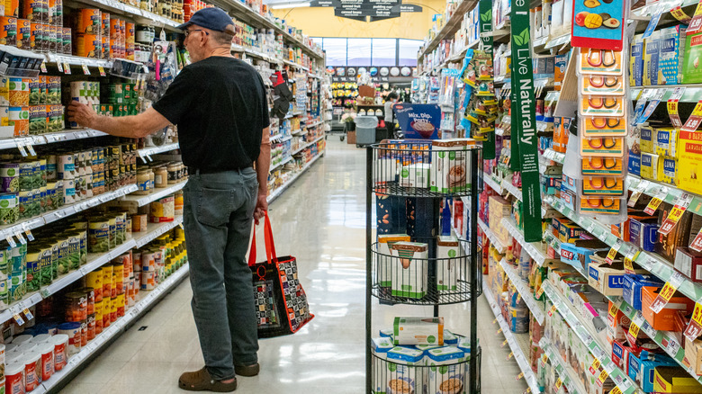 A man shops inside Kroger