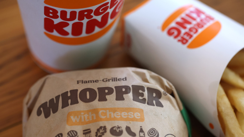 A Burger King whopper combo