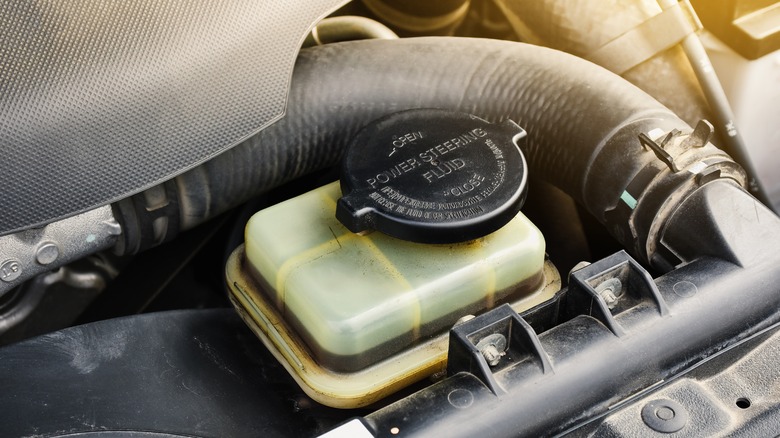 Power steering fluid reservoir 