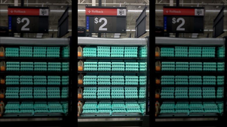 Egg display at Walmart