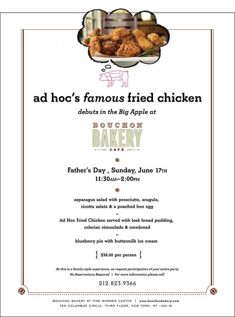 Ad Hoc Fried Chicken, in New York for One Day