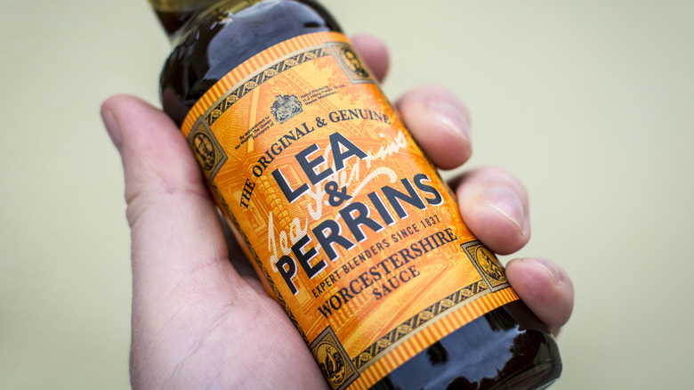 bottle of Worcestershire sauce