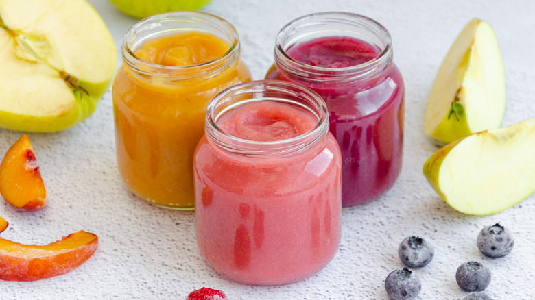 jars of puréed baby food