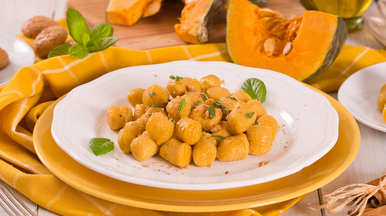 Plate of pumpkin gnocchi