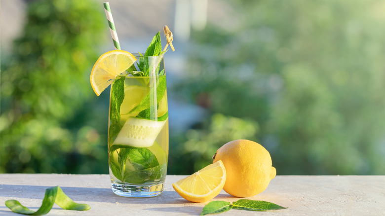 Lemon cucumber mojito