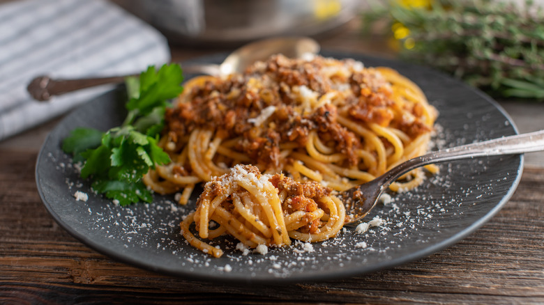 Pasta with parmesan cheese 