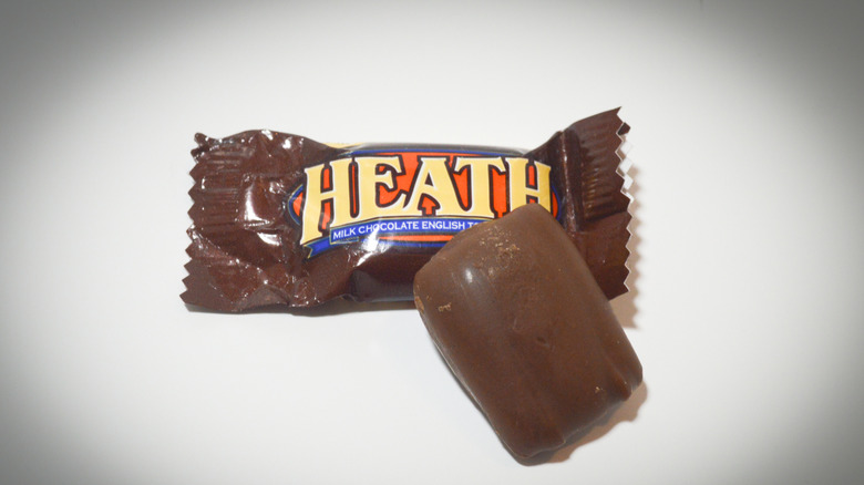 Heath bar and wrapper.
