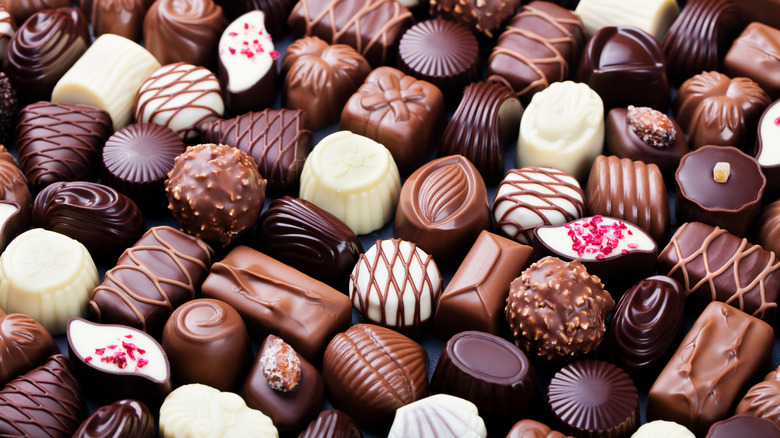 An assortment of fine chocolates.
