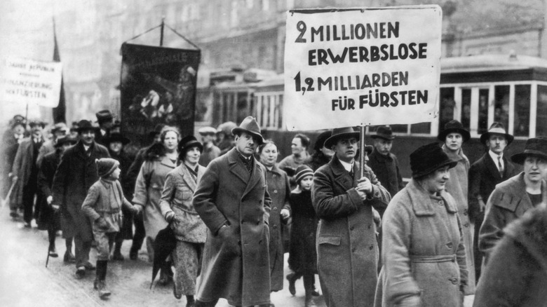 Unemployment protest in 1930s Germany