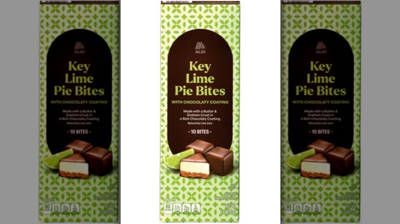 Key lime pie bites on white background