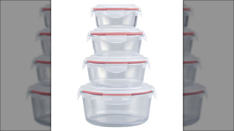 Crofton glass bowls with snapping lids
