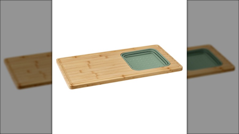 Crofton master cutting board with sieve