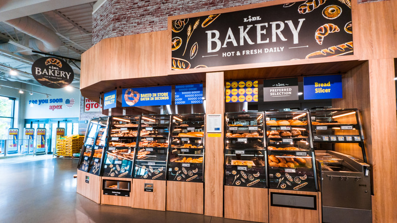 The Lidl in-store bakery display