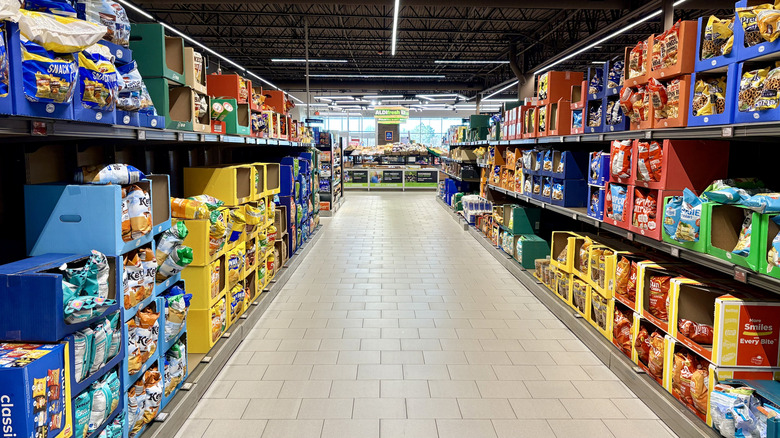 Aldi snack aisle