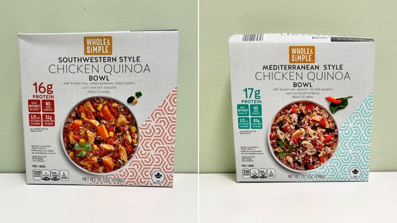 Two boxes of Whole and Simple meal bowls sit side by side