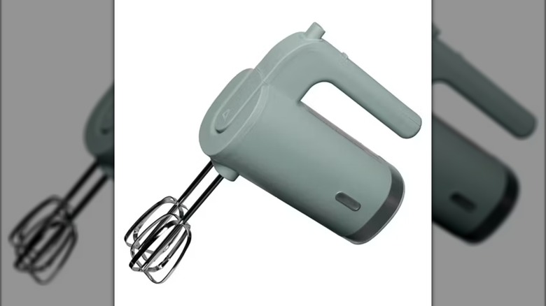 Aldi's Ambiano cordless rechargeable hand mixer in green