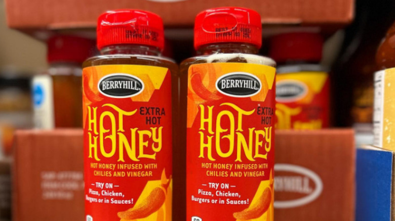Two bottles of Berryhill Extra Hot Honey