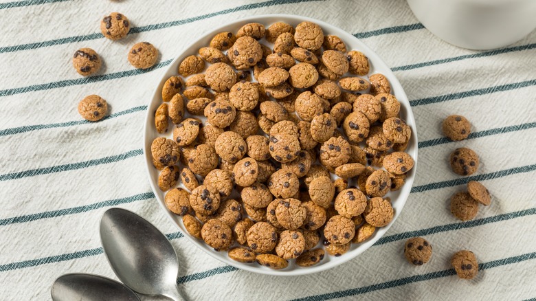Bowl of cookies cereal