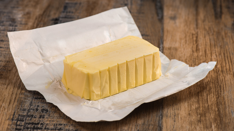 Irish butter on a wrapper
