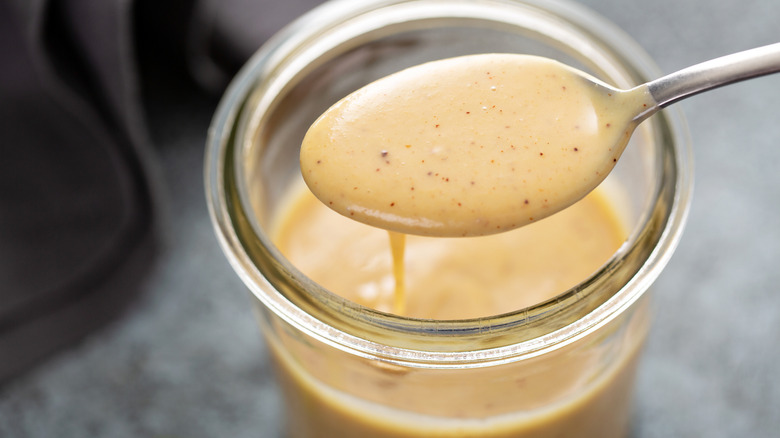 Salad dressing in a jar