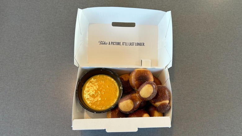 Pretzel bites with Wisconsin Cheddar Cheese Sauce from Culver's