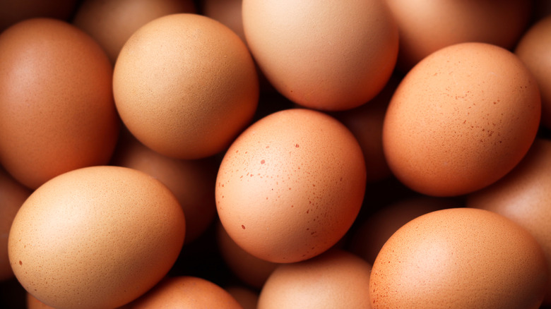 Close up of some eggs