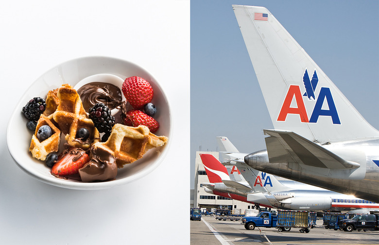 american airlines nutella waffles