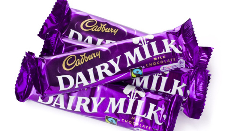 Stack of Cadbury Dairy Milk Chocolate bars