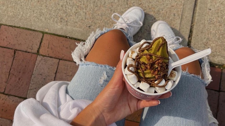 smoothie bowl with marshmallows