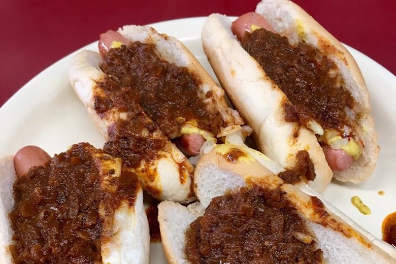 36) Famous Lunch, Troy, NY: Hot Dog with Zippy Sauce 