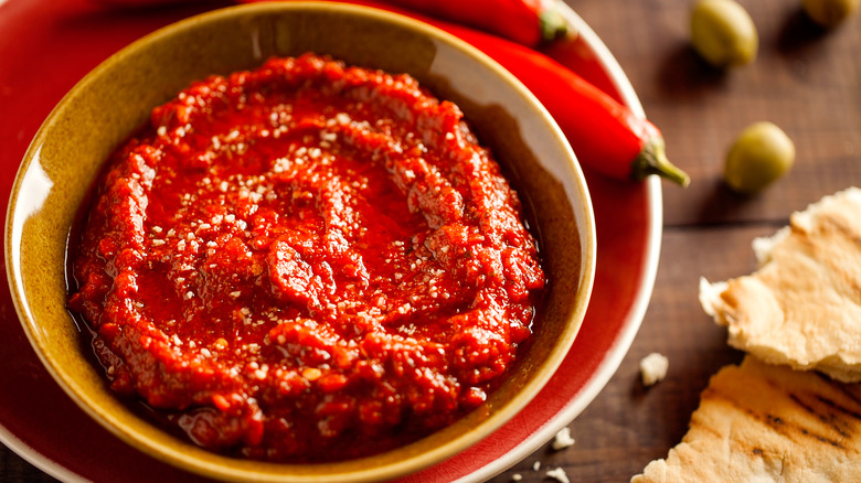 A bowl of harissa
