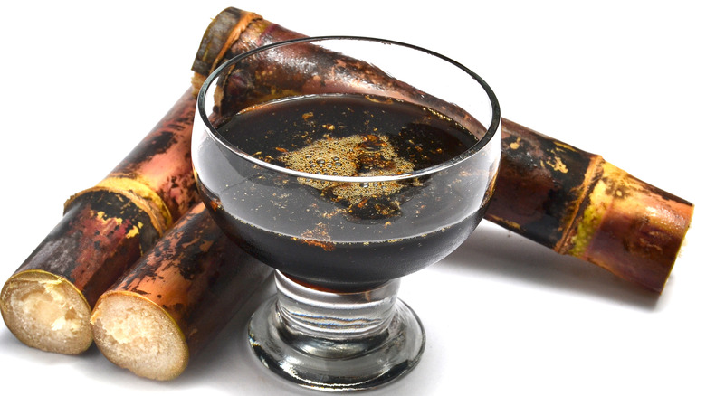 Molasses and sugar cane