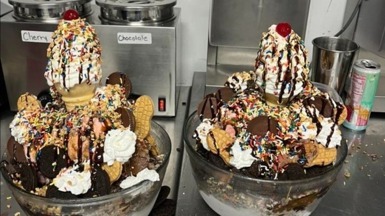 Two of the Extreme Sundaes from Kearsley Kone