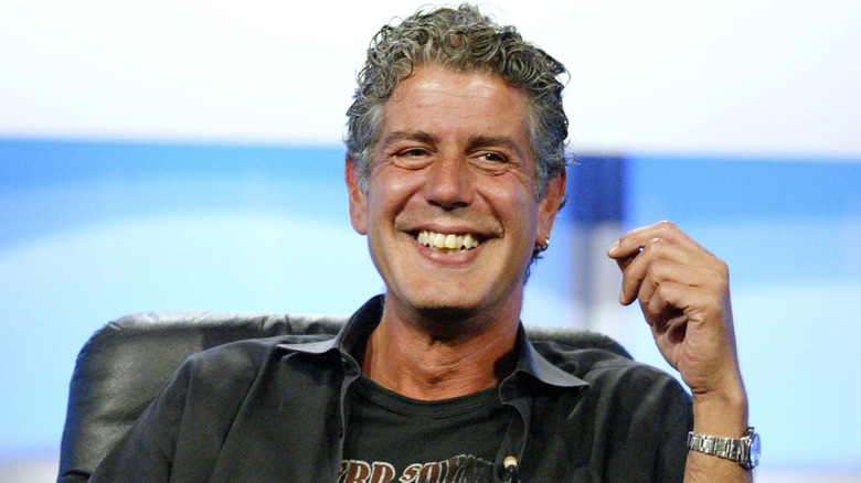 Anthony Bourdain smiling