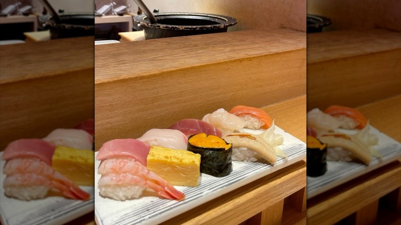 Plate of sushi from Sukiyabashi Jiro