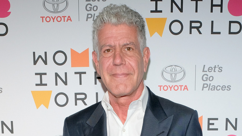 Close up of Anthony Bourdain