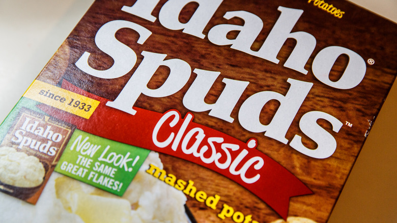 Box of instant mashed potatoes