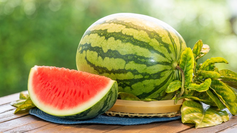 seedless watermelon and slice