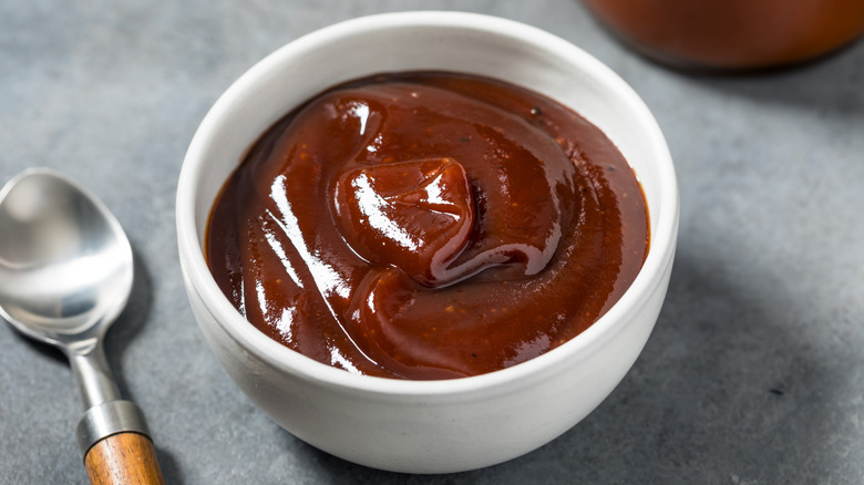 Barbecue sauce in dish