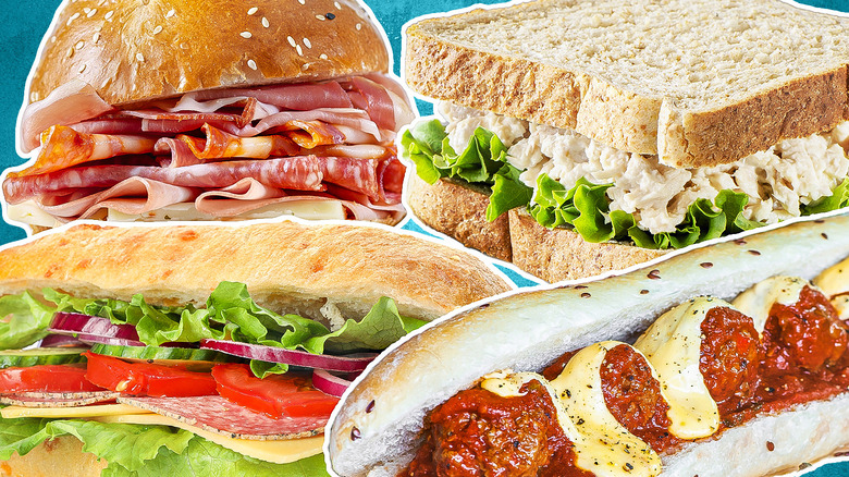 variety of sandwiches