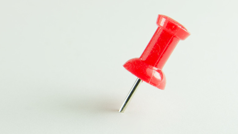 Red thumbtack