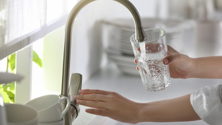 Water coming out of tap