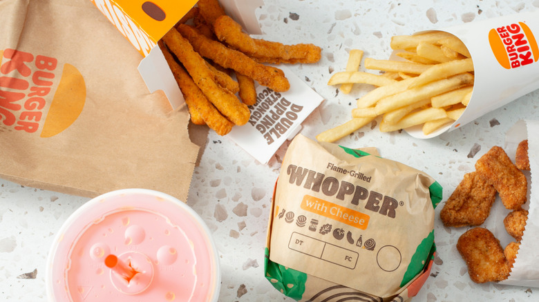 A yellow container of Burger King's chicken fries