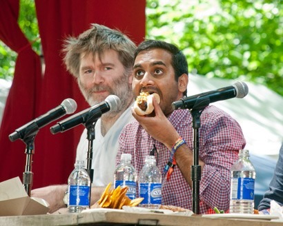 James Murphy and Aziz Ansari at Great GoogaMooga 2012