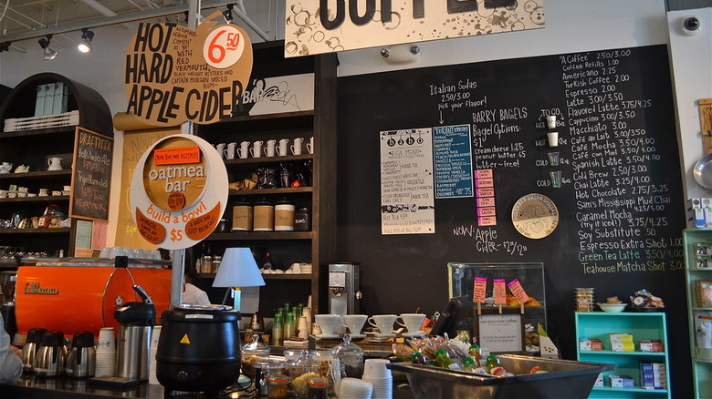 Babo interior menu and counter