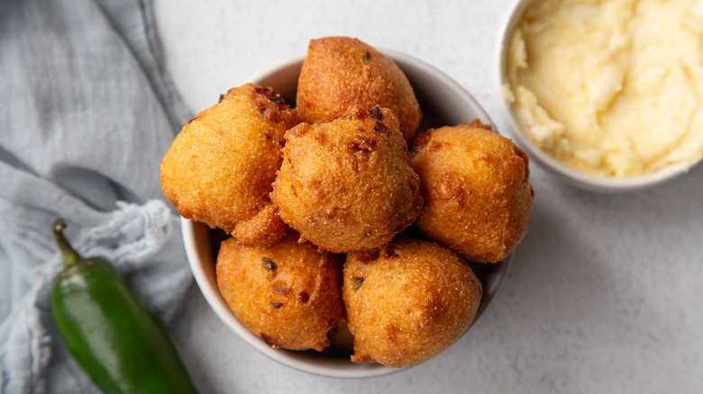 Bacon Jalape o Hush Puppies With Honey Butter Recipe Bacon Jalape o Hush Puppies With Honey Butter Recipe